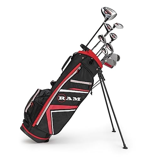RAM Golf Accubar Plus Golf Right Hand Clubs Set - Graphite Shafted Woods and Stainless Steel Irons
