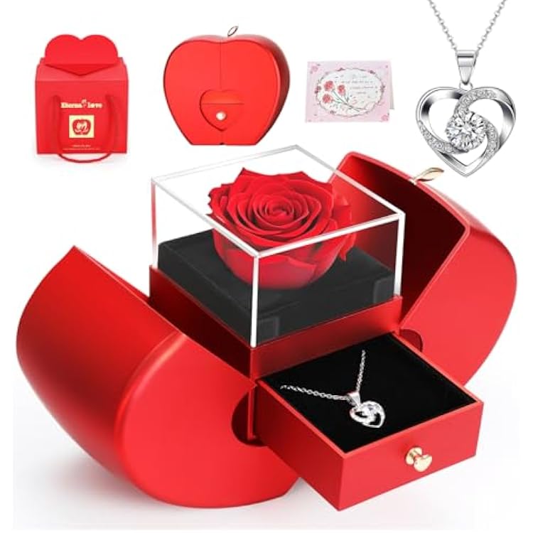 Preserved Rose Gifts - Eternal Flowers Rose Women Birthday Gifts for Her Wife Girlfriend Mom Grandma-Valentines Christmas Anniversary Mother day gift