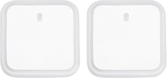 uxcell スクエアシリコンエポキシモールドキット 穴付き ホワイト 2個 | 樹脂キーホルダー型 ペンダントキーチェーンオーナメントジュエリーアートクラフト製作DIYクラフト用