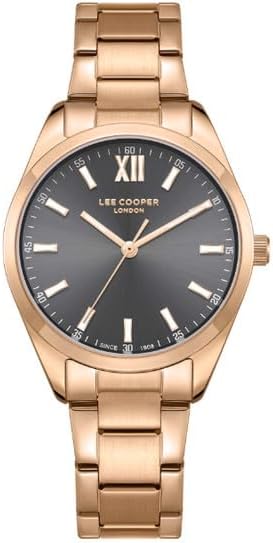 Lee Cooper PC21S2M Women's Watch with Analogue Display and Metal Strap, Grey