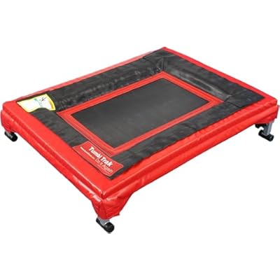 Tumbl Trak Mini Trak, Red - Small Mini Trampoline for Gymnastics, Cheer and Ninja Training