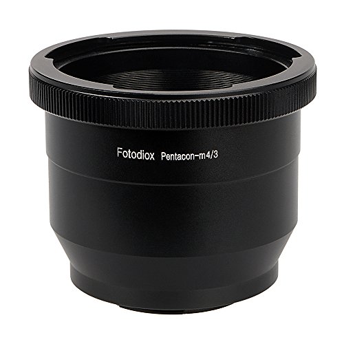 Fotodiox Lens Mount Adapter - Pentacon 6 Kiev 60 SLR Lens to Micro Four Thirds MFT, M43 Mount Mirrorless Camera Body, Black, P6-MFT