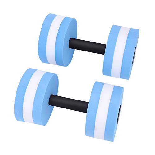 Water Dumbbells, Water Aerobic Exercise Dumbbell EVA Foam Material, Aquatic Fitness Barbells Equipment for Chest Press Arm Curls Punch Out Under Water
