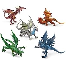 AFTRYOUGO Animal Zone Dragon Collectibles 5 Pk, Multi (AD20185)