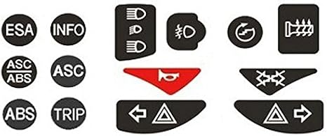 Control Switch Replacement Decals for BMW R1200GS / R1200R / F650GS / F800GS / F800R up to 2012
