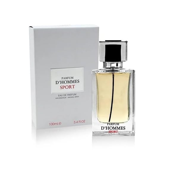 Fragrance World D'hommes Sport Eau De Parfum Spray for Men, 3.4 Ounce