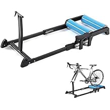 Bicycle Trainer, Indoor Mountain Road Bike Training Roller, Foldable Cycling Exercise Device, Suitable for Gym, Club