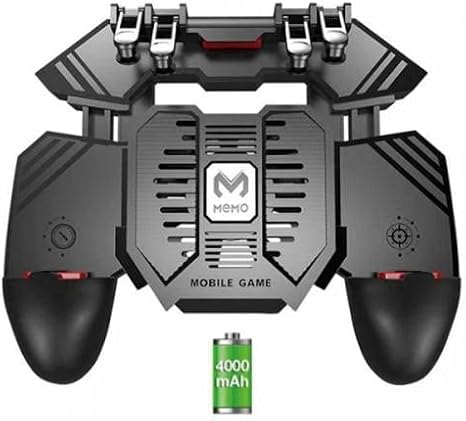 Polham 1200Mah Powerbank Phone Cooler Fan Gaming Arm, Pubg Fire Button Cooler Gaming Arm