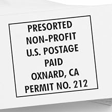 Self-Inking Presorted Non-Profit Bulk Mailing Permit Stamp - 1-1/8" x 7/8" - Ideal Indicia for Bulk Mail - Trade Associations - Efficient Stamps Postage Solution for Non-Profits