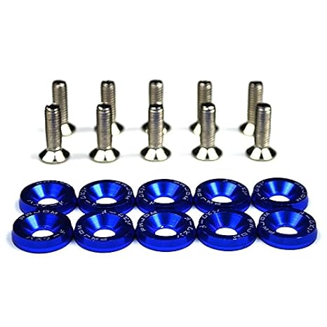 10Pcs Electric Scooter Fasteners Screws Handle Bar Screws Washers for Dualtron 1 2 3 Thunder Eagel Ultra Zero 9 KAABO Parts (Blue)
