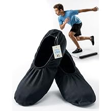 Slide Board Booties - X- Large Elastic Fit for Men 1217, Women 1419 - Hand Sewn in Chicago - Reusable Glide Slippers for Any Slide Board - Durable Training Accessory