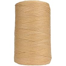 316Yard Rayon Raffia Paper Crochet Brown Ribbon for Knit Summer Sun Hat, Beach Bag, Craft DIY Decoration