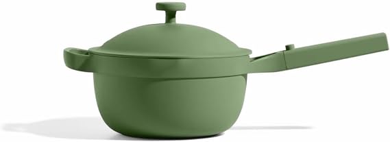 Our Place Mini Perfect Pot, 2.5 Qt Nonstick Ceramic Cooking Pot with Lid | Patented 8-in-1 ceramic cookware, PFAS-free nonstick sauce pan, spatula included, induction & oven safe to 450F