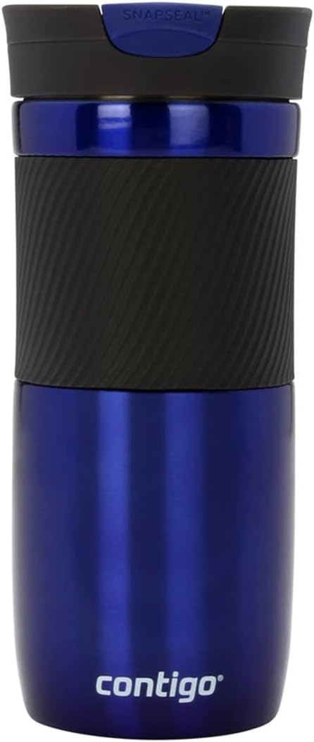 Contigo Üniseks Byron içecek şişesi Snapseal termos bardak,Lacivert,470 ml