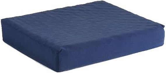 NOVA Medical Products Seat & Wheelchair Cushion, Convoluted Egg Crate Foam Cushion with Removable Cover, 16W x 16D x 3Thick, Navy Blue Color (2652-3)