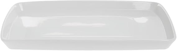 BIA Cordon Bleu White Porcelain Rectangular Platter - 18 3/4" L x 12" W x 1 1/2" H