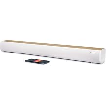 THOMSON SB401BT Soundbar – 200W Total Music Power – Bluetooth 5.0 – Optical, USB & AUX Inputs – EQ Presets – Remote Control – LED Source Indicator – White & Wood Design