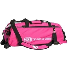 One Size Pink/Black Clear Top 3 Ball Roller Bowling Bag
