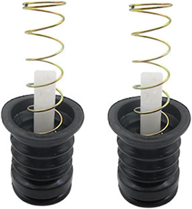 SagaSave 2 Sets Drain Trap Seal Spring Plugs for Twin Tub Washer Dryer 2 in 1 Combo Washing Machine Accessories （Model B， Black