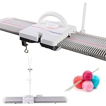 Automatic Knitting Machine - 6.5mm Mid Gauge, 150 Stitches, Plastic Domestic Knitting Machine with Yarn Needles and Accessories for Adults/Kids