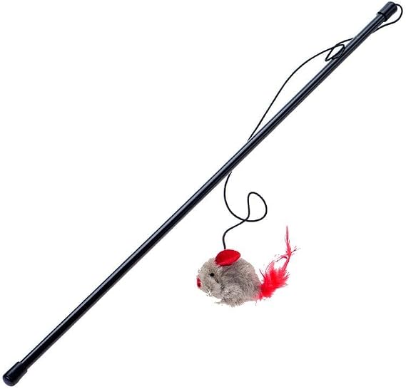 Busstier Plush Animal Figure Sound Cat Hook Toy - Fun and Animated Plush Cat Toy, Interactive Game That Supports Your Cat's Hunting Instinct with Sound-Making Figure Cat Hook