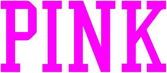 Pink Victoria's Secret Inspired Vinyl Wall Decal - 10" x 23" Removable Sticker Art - Stylish Girls Room Decor - Pink Vinyl Wall Decoration for Bedroom