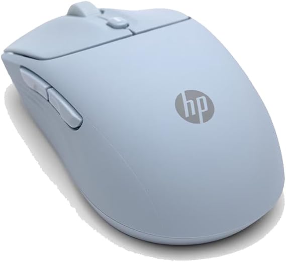 HP 400 Quiet Wireless Mouse, Dual Bluetooth & 2.4GHz, Soft Silicone, Quiet Clicks, Microsoft Wheel, 24-Month Battery, 6000 DPI, Ambidextrous, Eco-Friendly Design, Multi-OS, Blue