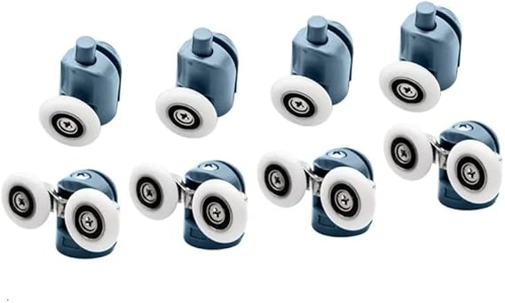 8 Pcs Top/Bottom Shower Door Rollers/Runners/Pulleys/Wheels Bathroom Replacement Parts 23mm Diameter (23mm)
