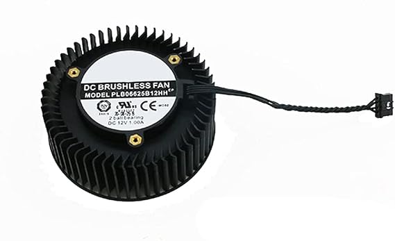 66mm Graphics Card Cooling Fan Replacement Compatible with ASUS GTX 1060 GTX1070 1070ti GTX1080 GTX1080ti Turbo