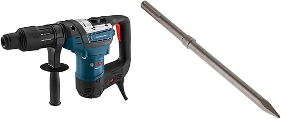 BOSCH 1-9/16-Inch SDS-Max Combination Rotary Hammer RH540M, Blue and BOSCH HS1904 SDS-max 16" Rtec Bull Point Chisel