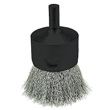 Weiler 10022 1" Crimped Wire End Brush, .0104" Stainless Steel Fill, Made in the USA