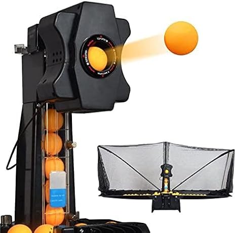 Automatic Ping Pong Ball Machine - Table Tennis Shooter, Adjustable Speed 30-90 Balls/min, Holds Over 300 Balls, 4-40m/s