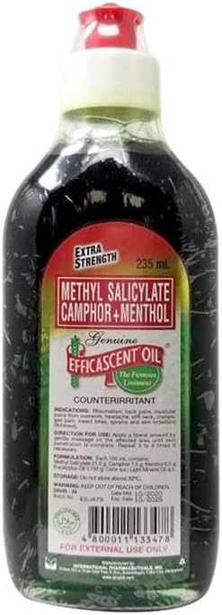 Genuine EFFICASCENT Oil Extra Strength Counterirritant 235ml Large Size Bottle