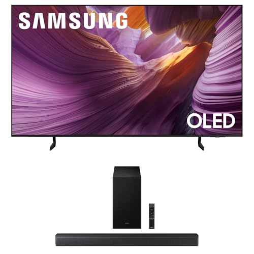 SAMSUNG QN55S85FAFXZA 55 Inch OLED HDR 4K Smart TV with a HW-B630F B-Series Soundbar 3.1 Ch and Subwoofer with Dolby Audio 2025