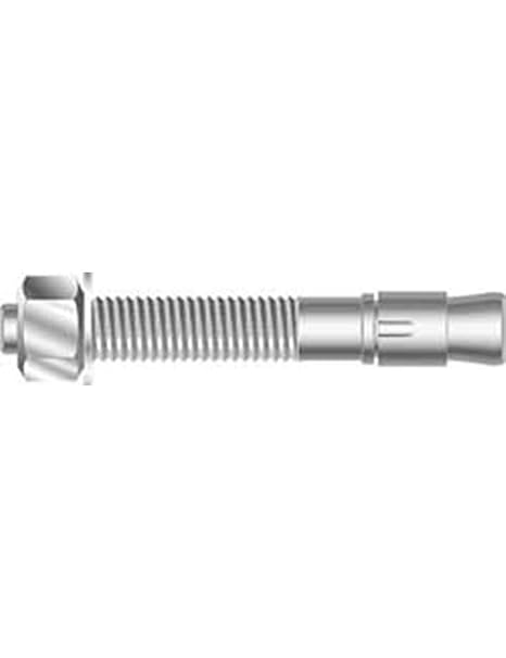 MKT - 2734512 Sup-R-Stud 303/304 Stainless Steel Mechanical Wedge Anchor, 3/4"-10 Thread Size, 3/4" Diameter x 5-1/2" Length (Pack of 20)