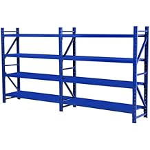 Shelves Inrial Workshop Storage Rack, 4 Tiers Steel Shelves, Heavy Duty Garage Organization Utility Shelf Rack for Books, Kitchenware, Tools, Bolt-Free Assembly (A 400 * 40 * 200cm) (A