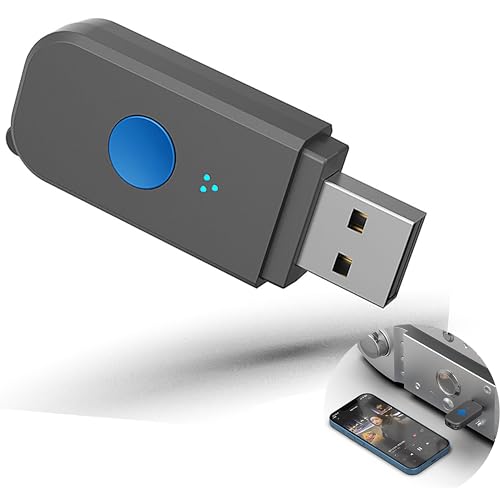 USB Bluetooth Car Kit [Stronger Mics& Noise Cancellation] &[Plug-and-Play] Bluetooth 5.3 Receiver Adapter for Car MusicHands-Free CallsStereo Audio,Black