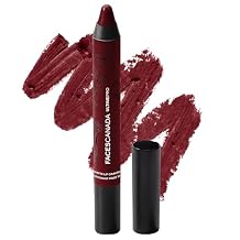 FACESCANADA Matte Lip Crayon Midnight Rose 12 | Long Lasting, Highly Pigmented & Smudge Proof Lip Color | Creamy Texture for Smooth Application | Bold Matte Finish | 0.09 Oz (2.8g)