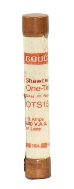 Gould Shawmut OTS15 Fuse 3/pkg 1A 600V One-Time, Class K5