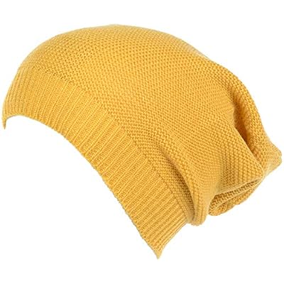 an Unisex Striped Knit Slouchy Beanie Hat Lightweight Soft Fashion Cap