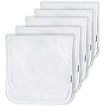 KiddyStar 5-Pack Burp Cloths Organic Cotton, Soft, Large & Absorbent 3-Layer Towels for Newborns Essential for Feeding & Spit-Up