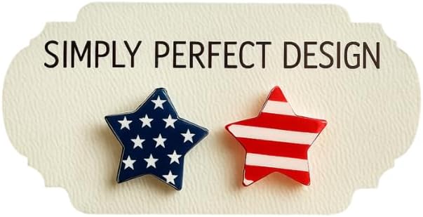 Simply Perfect Design - Patriotic American Flag Stud Earrings