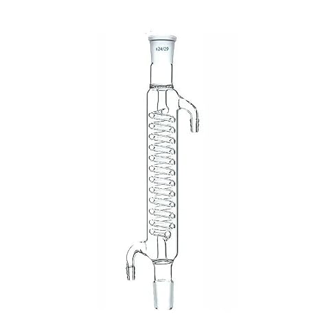 Serpentine Condenser Lab Glassware Condenser Suitable For Vertical Distillation Or Reflux Device Length 300mm OD 35mm Mouth 24mm(Length 200 mm)