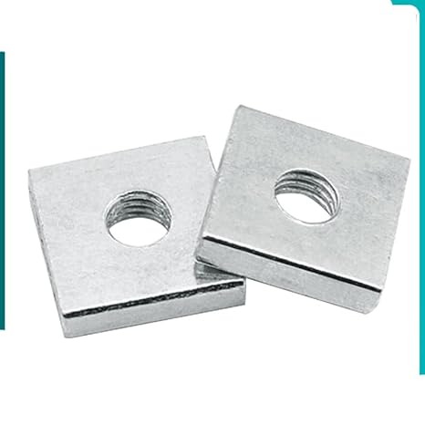 Mechanical Equipment Fasteners,Rectangular Nuts,5~50Pcs M2 M3 M4 M5 M6 M8 Zinc Plated Carbon Steel Thin Square Nuts Slider Block for Aluminum Profile Accessory DIN562-M6x12x12x2 (20pcs) (Size : M4x15