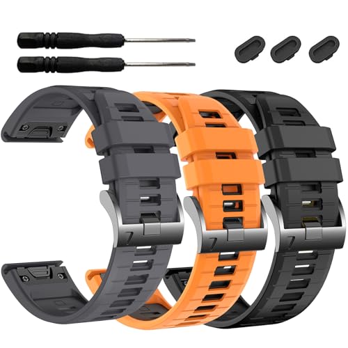 EZMVZKU 20mm Quickfit Silicone Watch Band for Garmin Fenix 8 43mmDescent Mk3 43mmEpix Pro 42mmFenix 7S6S5S7S Pro6S Pro5S Plus,Sport Replacement Strap for Approach S70 42mmDescent Mk2s