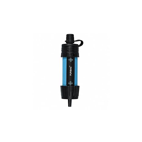 Puribag Micro Membrane Filter Straw: Mini Water Filter System - an Ultra-Light Emergency Portable Water Filter That Provides Safe Drinking Water for Hiking, Backpacking, Camping or Emergency Prepping