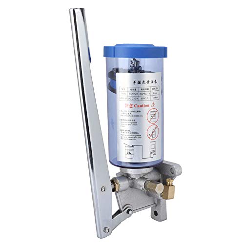 LSG 05 Manual Lubricating Oil Pump, Manual Oil Pump, Hand Operated Grease Lubricator for Machine Equipment 6mm Outlet 500CC