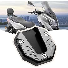 Motorcycle Kickstand Plate for Honda CD 110 Dream/CG 125/Click 2015-2025,Kickstand Pad Side Stand Extension Anti-Skid Enlarged Base Support Accessory,Grey
