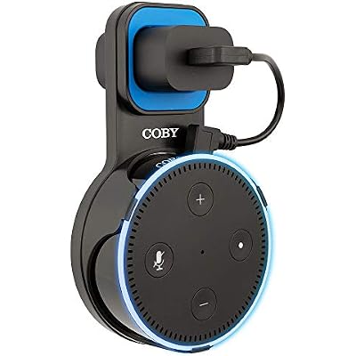 Wall Mount Echo Dot 2nd Gen, Speaker Holder with 7.75" USB Charging Cable