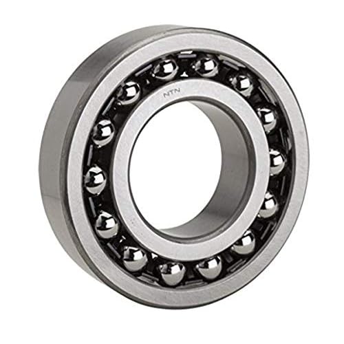 NTN Bearing 1210 Double Row Self-Aligning Radial Ball Bearing, Normal Clearance, Standard Cage, 50 mm Bore ID, 90 mm OD, 20 mm Width, Open